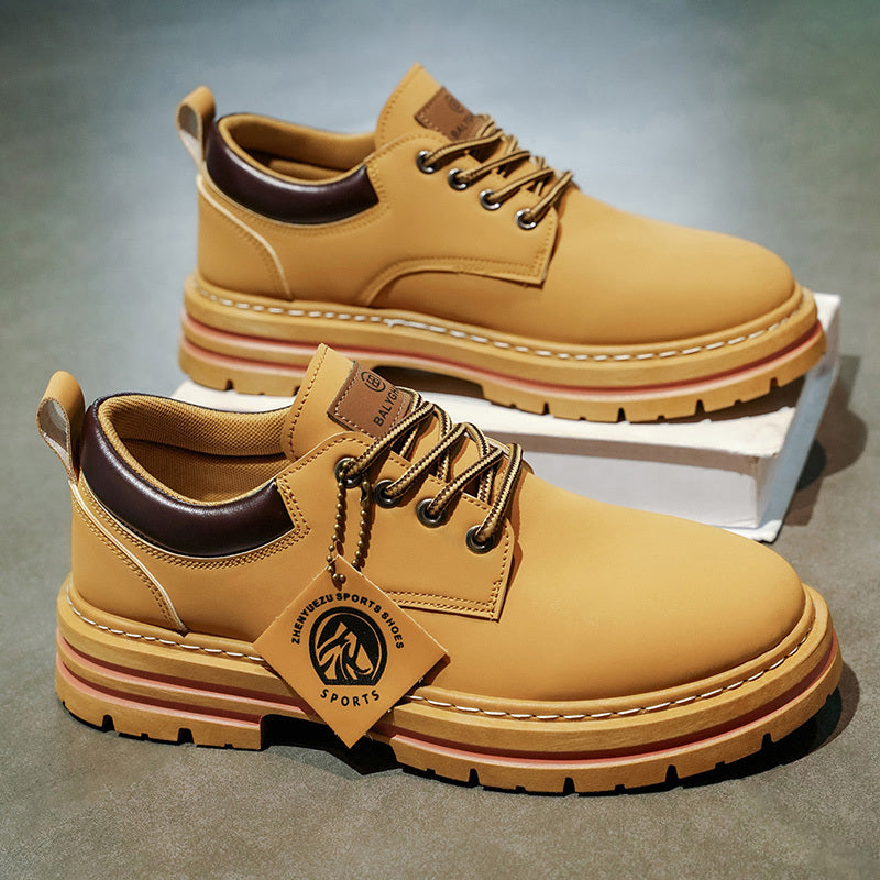 Herren Klassische Gelbe Oxfords  ,strapazierfähiger PVC-Sohle