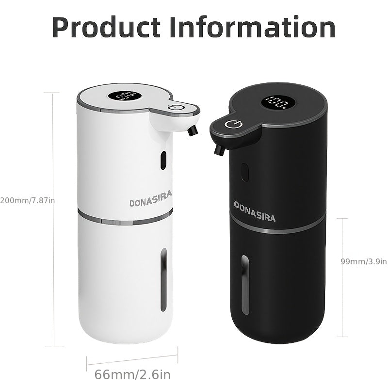 Ein 380 ml wiederaufladbarer automatischer Sensorspender für Seife, geeignet für Schaumschhandseife und Küchenreiniger mit automatischer Sensortechnologie