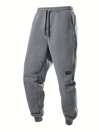 5er-Set Herren-Fleece-Jogginghosen mit Kordelzug, einfarbig, warm