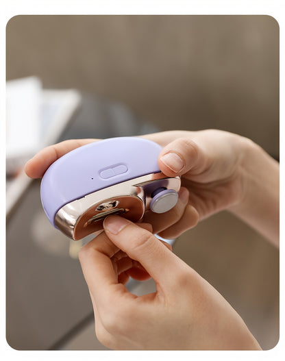 2-in-1 Elektrischer Nagelknipser und Polierer mit LED-Licht, Anti-Quetsch-Sicherheitsfunktion, Polier- und Schleiffunktionen, USB-Aufladung, Multifunktionales Maniküre-Werkzeug