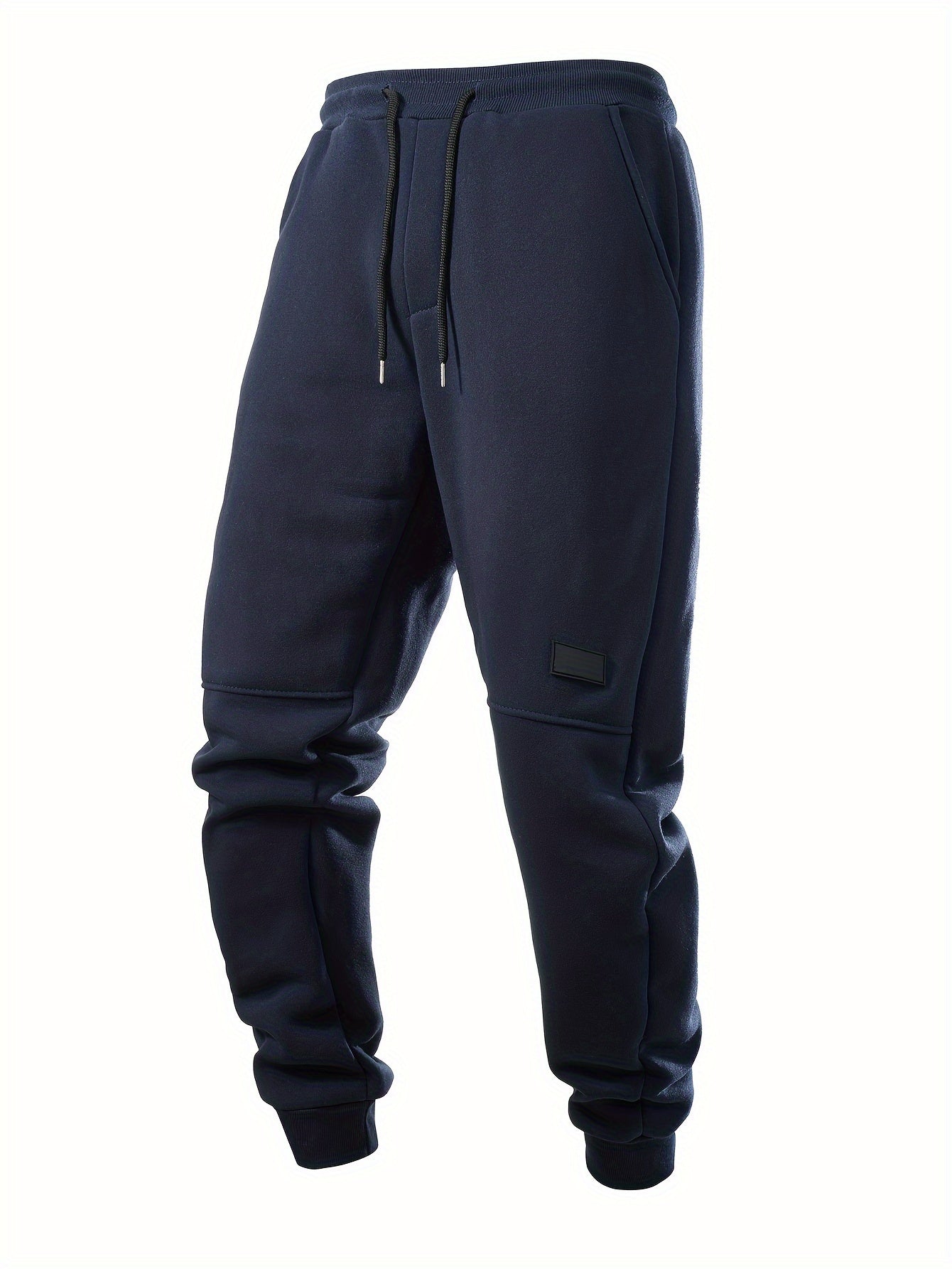 5er-Set Herren-Fleece-Jogginghosen mit Kordelzug, einfarbig, warm