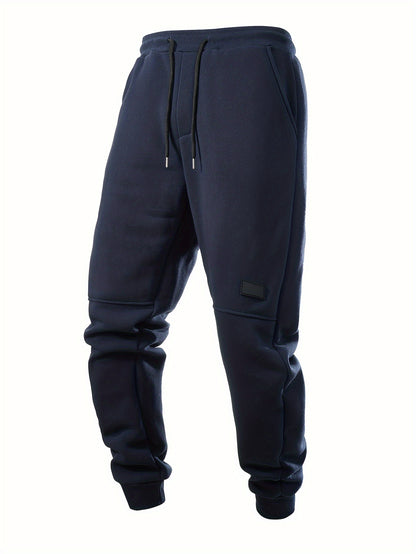 5er-Set Herren-Fleece-Jogginghosen mit Kordelzug, einfarbig, warm