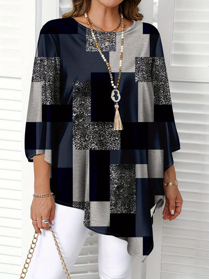 Damen Bluse , Moderne Muster , diverse Farben , Grosse Größen