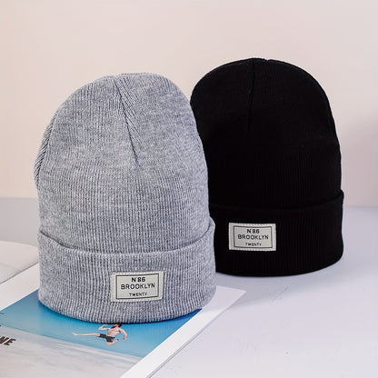 2 Stück 86 Erwachsene Einheitsgröße Beanie ohne Krempe, Outdoor-Sport-Warmmütze, leicht, atmungsaktiv, gute Elastizität, Unisex Herbst- und Wintermütze, bequeme Alltagsmode, modische Y2K, für alle Jahreszeiten geeignet