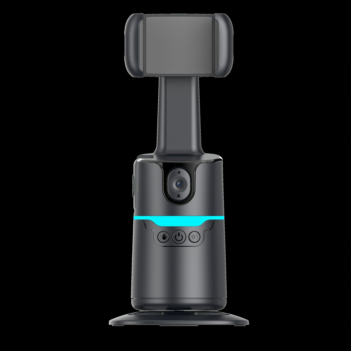 Q14 Neuer Gimbal-Selfie-Stick mit automatischer Gesichtserkennung, Fernsteuerung, 4-in-1 Gimbal-Stabilisator, 360°-Drehung, kompatibel mit iPhone/Android - Q12 Schwarz