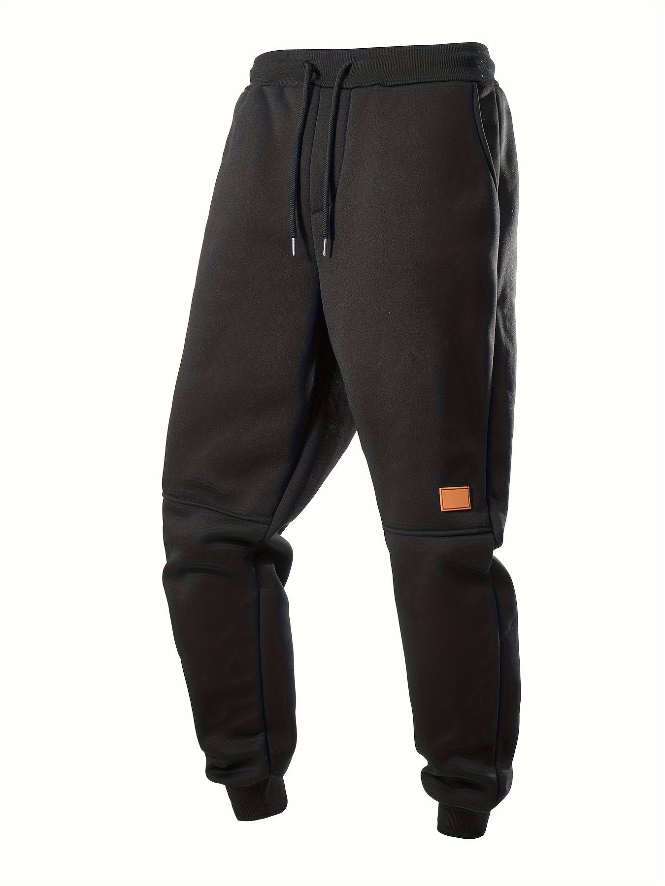 5er-Set Herren-Fleece-Jogginghosen mit Kordelzug, einfarbig, warm