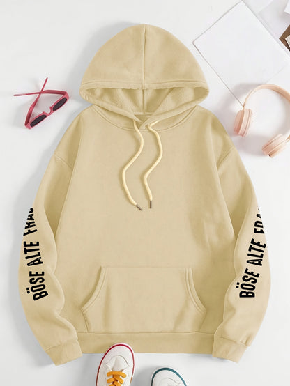 Große Größen  - Hoodie mit Totenkopf-Muster - Böse Alte Frau Druck