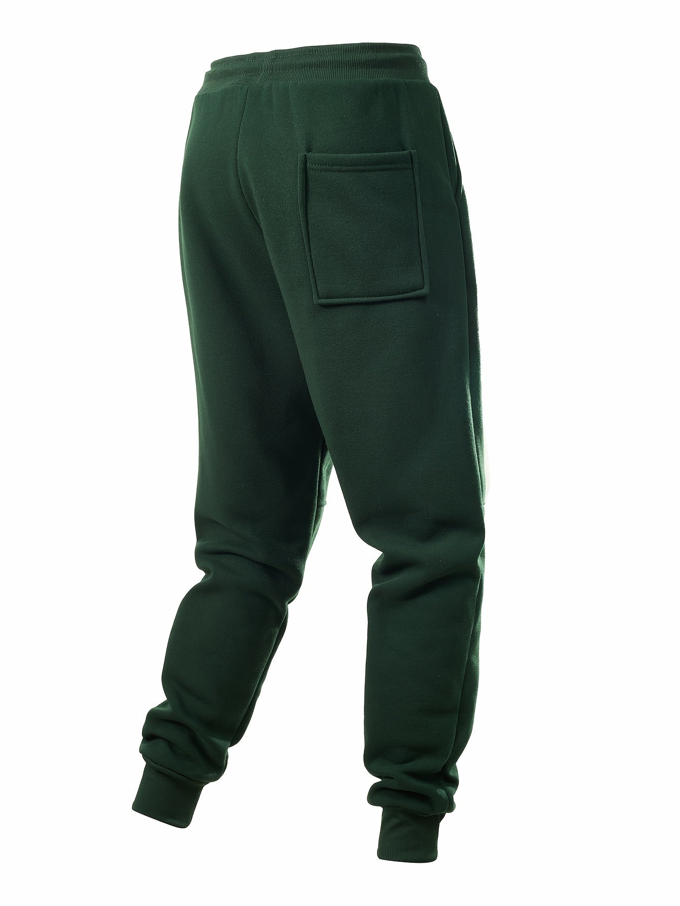5er-Set Herren-Fleece-Jogginghosen mit Kordelzug, einfarbig, warm