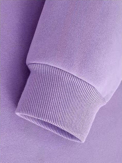 Sweatshirt/Sweatpants Set, Futter aus Fleece und kreativen „HUNTERS“-Charakterdrucken, Jogginganzug, mit Fleece gefüttert und verdickt warmes Sweatshirt