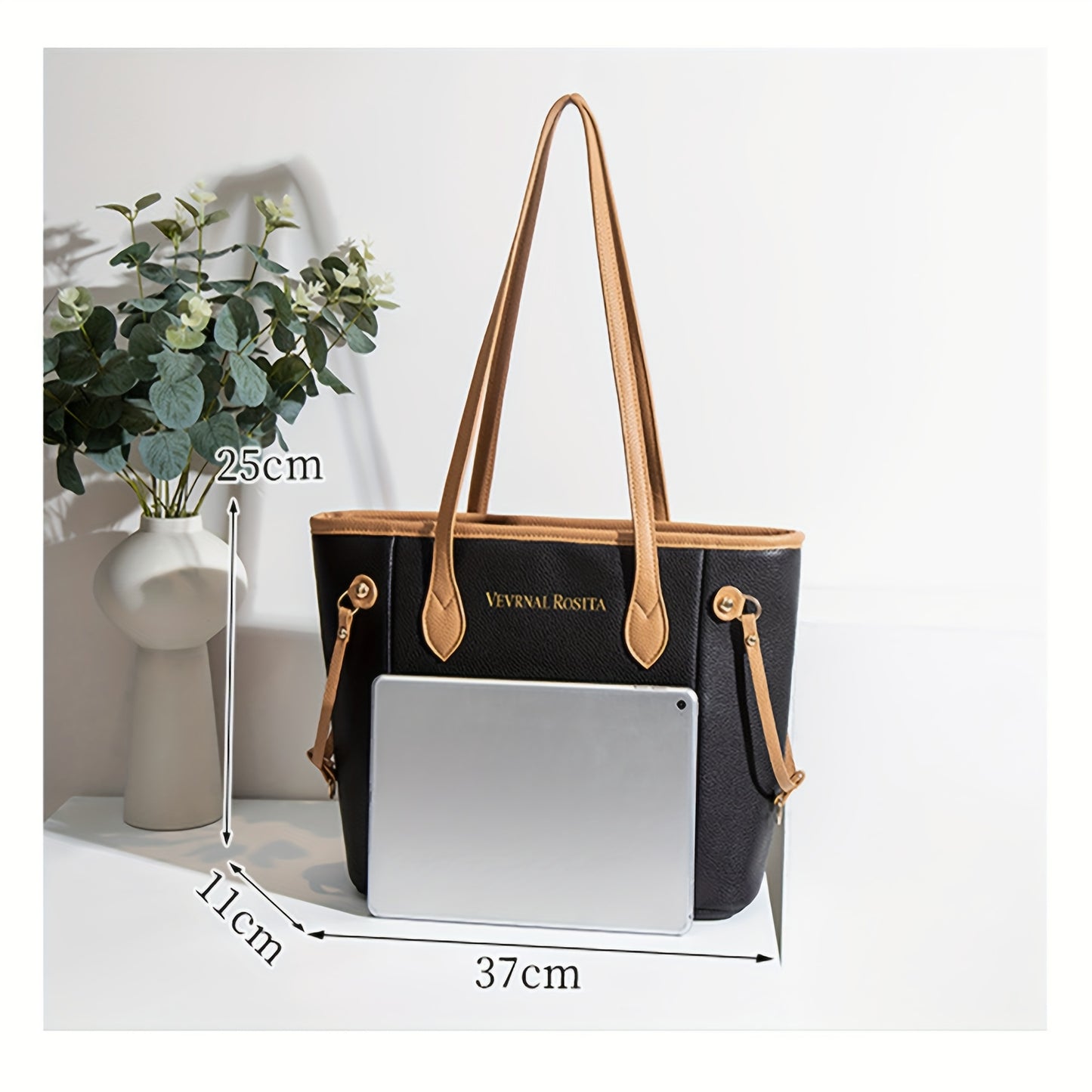 1 Stück Vintage Mickey Ohren Handtasche mit Print, Reißverschluss, Schultergurt für den täglichen Gebrauch