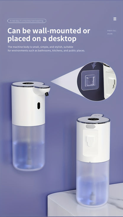 Ein 380 ml wiederaufladbarer automatischer Sensorspender für Seife, geeignet für Schaumschhandseife und Küchenreiniger mit automatischer Sensortechnologie