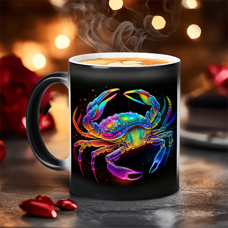 1 Stück 0,33Liter Zodiac Magic Farbwechsel-Becher - Lebhaftes Sternbild-Design, für heiße & kalte Getränke, perfekte Geschenkidee nur Handwäsche