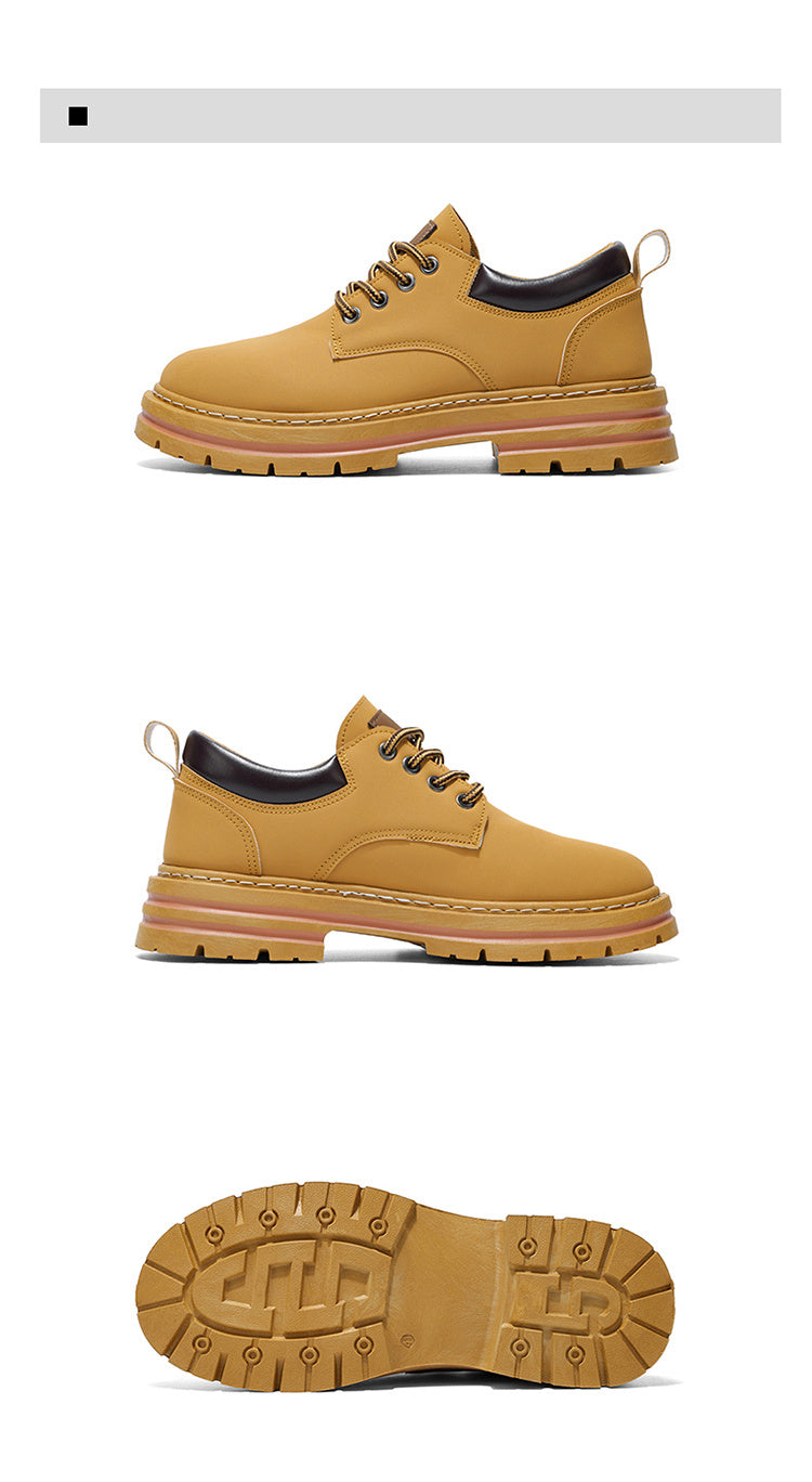 Herren Klassische Low-Top Oxfords - Schnürung mit Rundspitze, rutschfeste PVC-Sohle, leichtes Obermaterial & gepolsterte Innensohle für Business Casual, Outdoor, Fitnessstudio - Vielseitig für alle Jahreszeiten (Einfarbig)