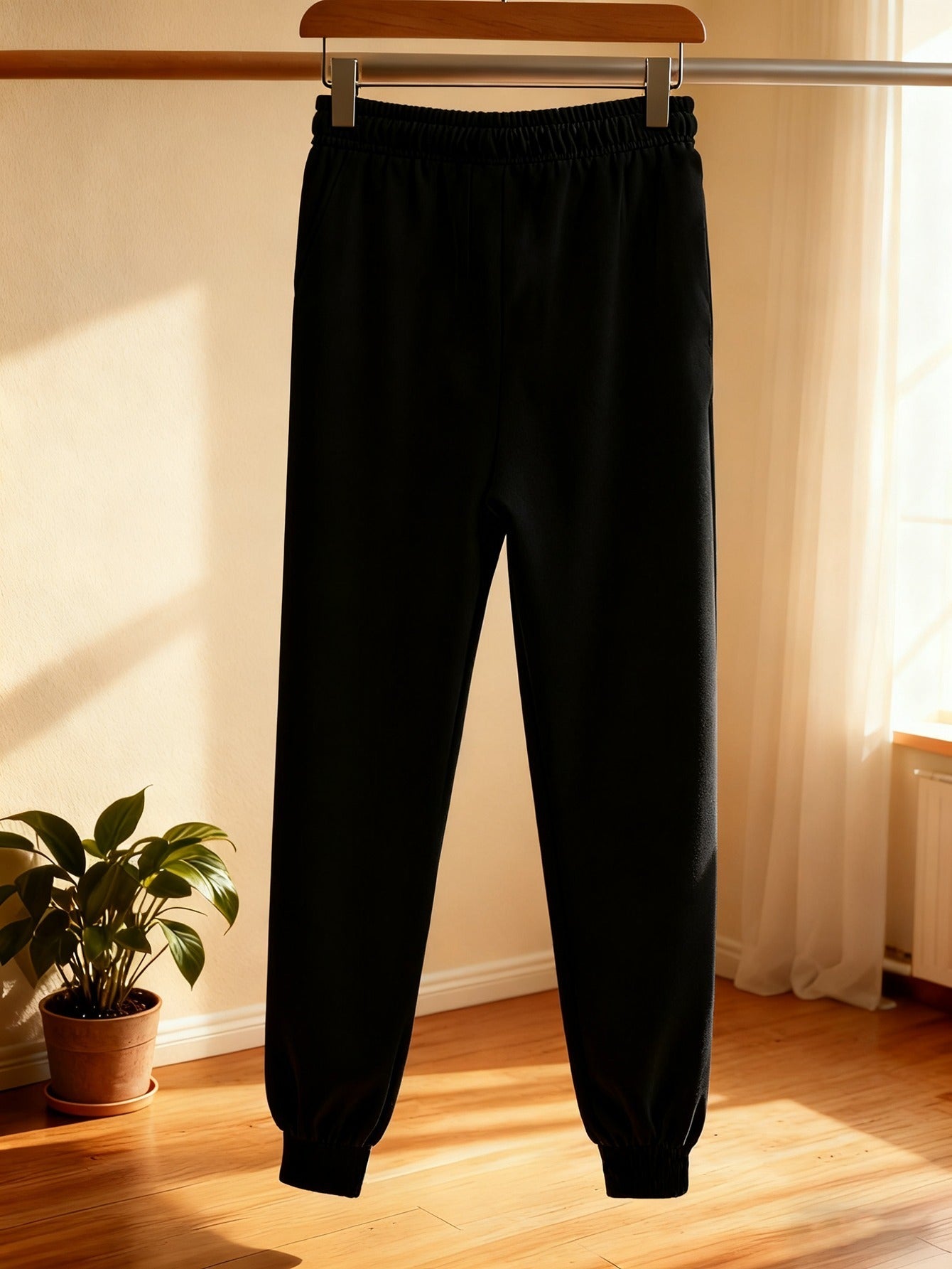 Sweatshirt/Sweatpants Set, Futter aus Fleece und kreativen „HUNTERS“-Charakterdrucken, Jogginganzug, mit Fleece gefüttert und verdickt warmes Sweatshirt