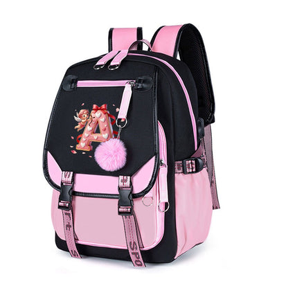 3-teiliges Set: Rucksack-Set mit Cupid-Herz-Elementen, beinhaltet Rucksack, Clutch und Tote Bag, modisch und praktisch