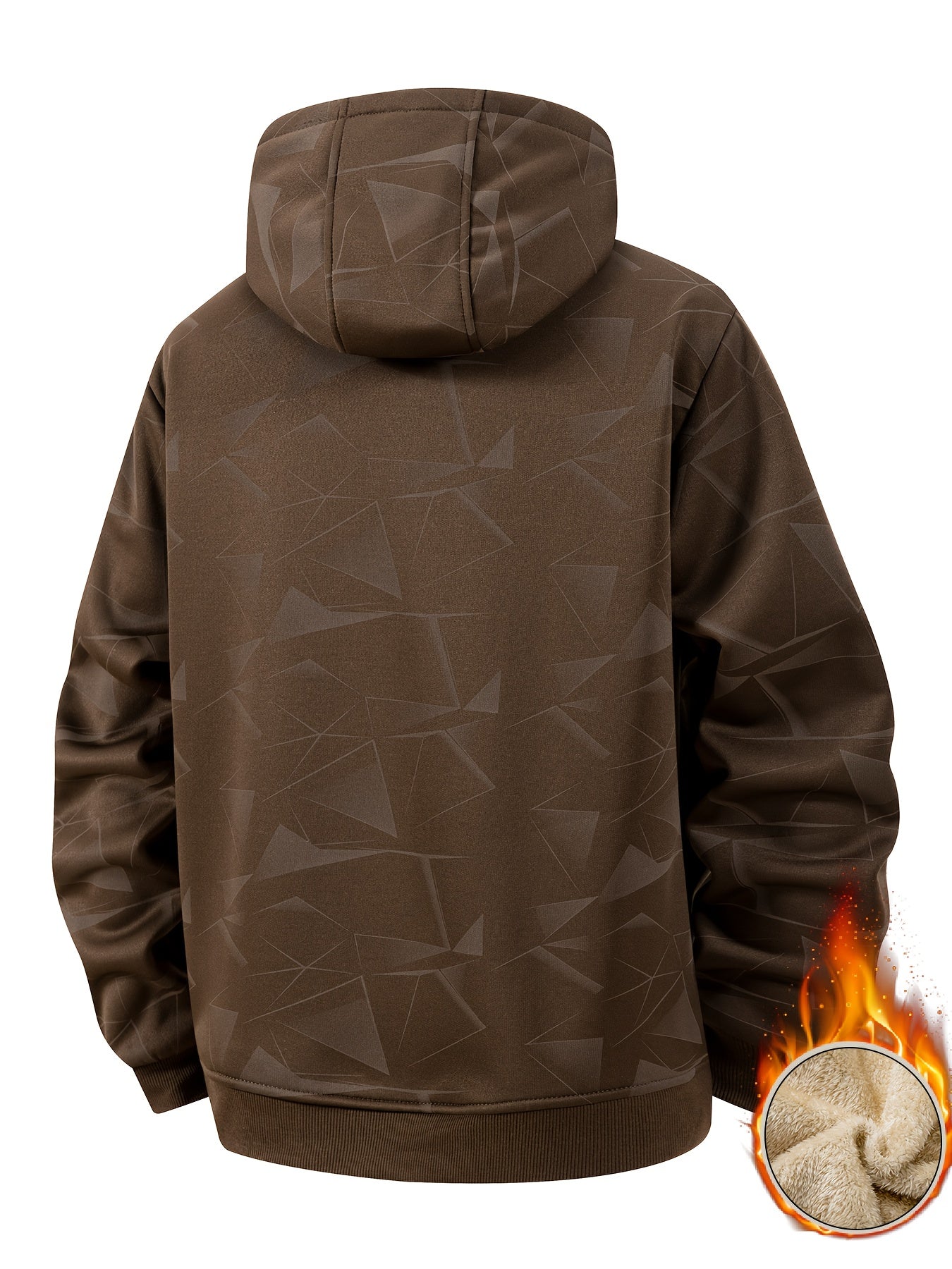 Herren Plus-Size Winterjacke – Dick gefütterter Mantel mit Kapuze und durchgehendem Reißverschluss, (verfügbar in Schwarz,Navy, Braun)