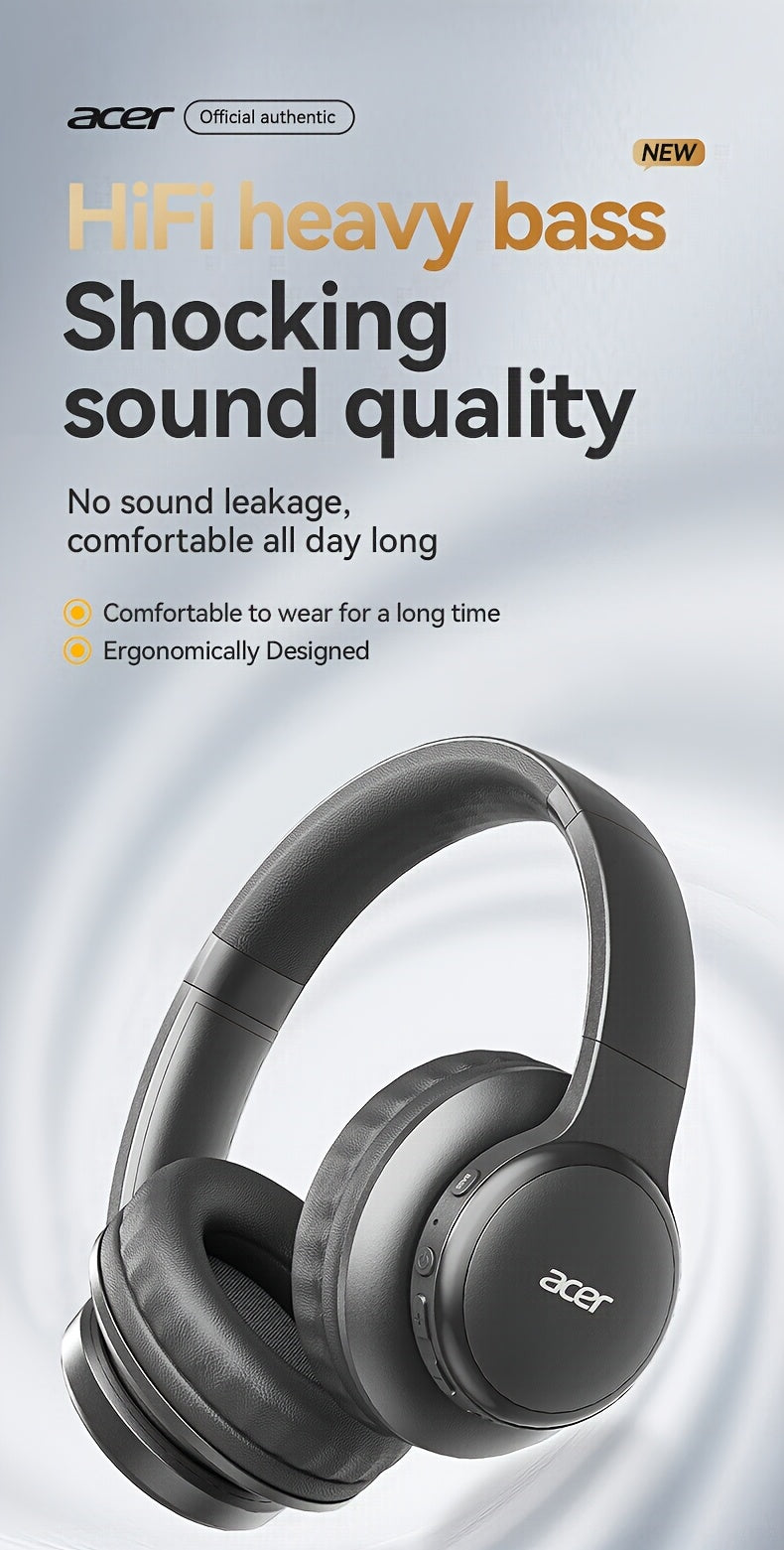 Aufgerüstete kabellose Over-Ear-Kopfhörer mit bassverstärktem Sound, leichtem klappbarem Design und integriertem Mikrofon. Inklusive 3,5-mm-Audiokabel