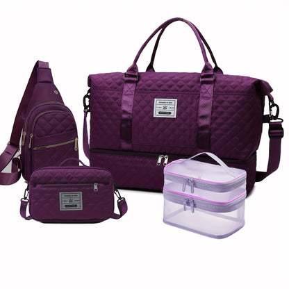 Ein Set aus 4 tragbaren Fitness-Taschen , praktisch und stilvoll