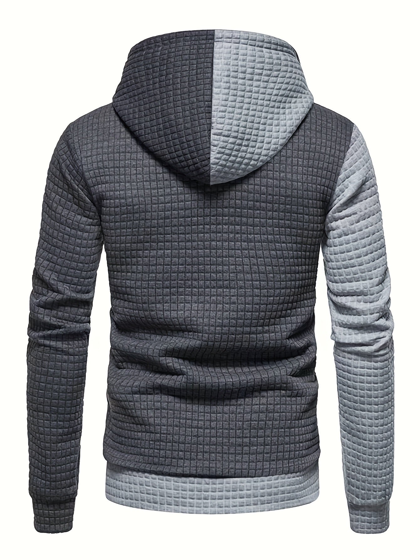 3er-Set kariertes Color-Block-Sporthoodie, vielseitiges Kapuzen-Sweatshirt, lässiges Street-Hoodie.