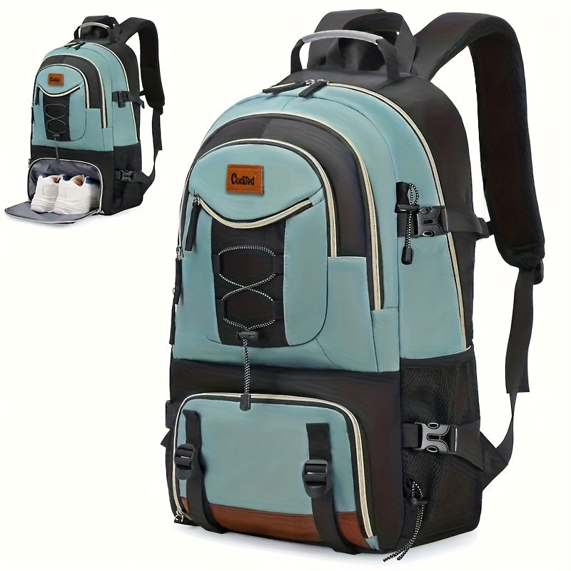 Großer Outdoor-Reiserucksack mit hoher Kapazität, mit Laptop-/Tablet-Fach, Schuhfach, verstellbaren Gurten - langlebiger Sport-Rucksack
