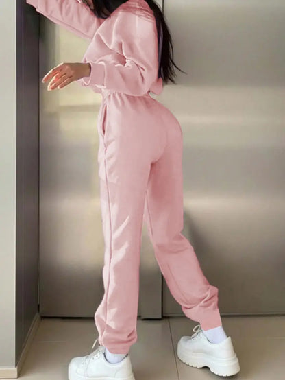 Sweatshirt/Sweatpants Set, Futter aus Fleece und kreativen „HUNTERS“-Charakterdrucken, Jogginganzug, mit Fleece gefüttert und verdickt warmes Sweatshirt