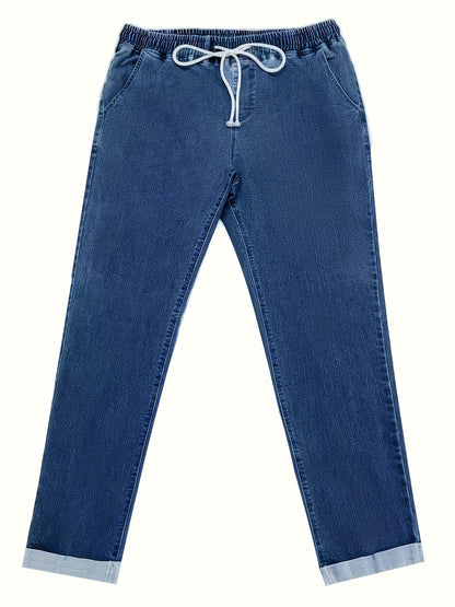 Damen Jeans in Übergrössen mit Kordelzug-Verschluss