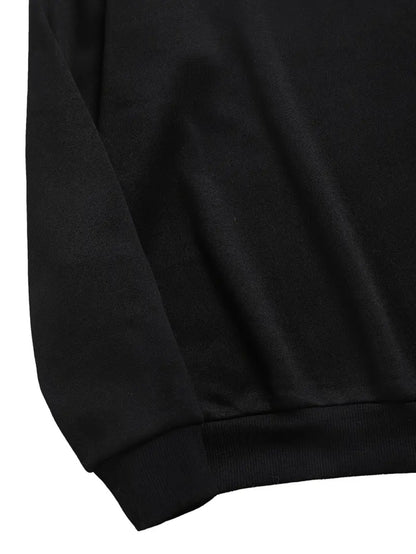 2-teiliges künstlerisches, elegantes Grafik-Slogan-gedrucktes Y2K-Stil neues Damen-Casual-Sport Set mit Rundhals-Pullover mit langen Ärmeln und Hose