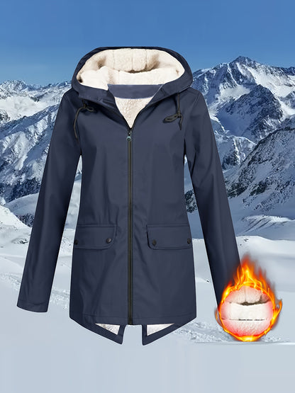 Damen Jacke , Herbst/Winter mit Kapuze, Grosse Größen