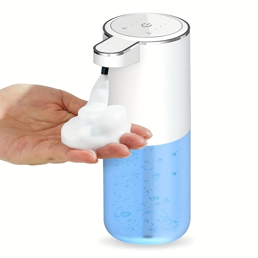 Ein 380 ml wiederaufladbarer automatischer Sensorspender für Seife, geeignet für Schaumschhandseife und Küchenreiniger mit automatischer Sensortechnologie