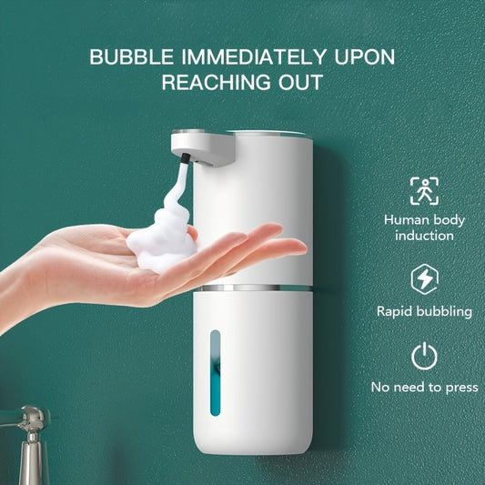 Ein 380 ml wiederaufladbarer automatischer Sensorspender für Seife, geeignet für Schaumschhandseife und Küchenreiniger mit automatischer Sensortechnologie