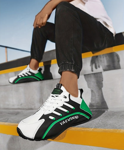 Herren Freizeitsneaker - Low-Top-Schnürschuhe mit atmungsaktivem Obermaterial, gepolstertem Komfort und langlebiger Profilsohle