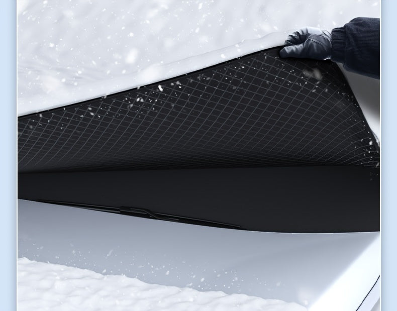 Magnetische Schneedecke für Auto-Scheiben, Oxford-Gewebe, verstärkt, Frostschutz-Sonnenschutz, Schutz vor Hitze und Schnee