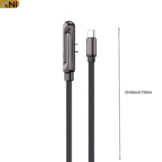 240W klappbarer Handyständer mit dualem Typ-C-Datenkabel, superschnellem Ladewinkel-Anschluss, der die Hände nicht behindert. Geeignet für Huawei, Xiaomi, Honor Laptops, iPads, Gamer. Schnelllade-Kabel.