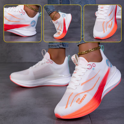 Damen-Casual-Schuhe mit atmungsaktiven Obermaterialien, leicht, bequem und verschleißfeste Carbonsohlen. Geeignet für den Alltag und Outdoor-Aktivitäten, Damenschuhe, Sneaker