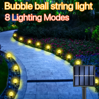 20 Stück Solar-Garten-Kristalllichter, Außen-Rasenlichter mit 8 Lichtmodi, automatische Abschaltung am Tag undNight-On for Summer, Camping, Christmas, Wedding, Party, Birthday Pathway Decorations