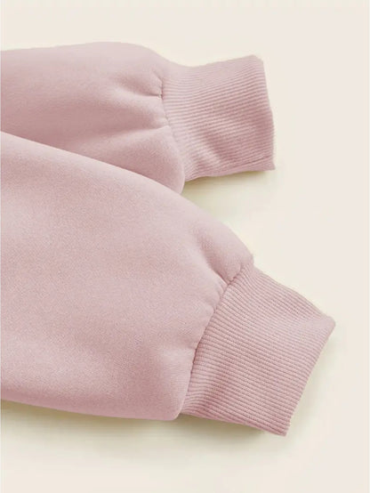 Sweatshirt/Sweatpants Set, Futter aus Fleece und kreativen „HUNTERS“-Charakterdrucken, Jogginganzug, mit Fleece gefüttert und verdickt warmes Sweatshirt