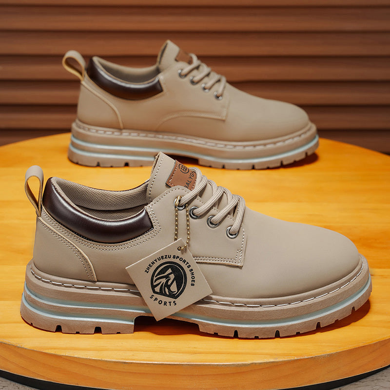 Herren Klassische Gelbe Oxfords  ,strapazierfähiger PVC-Sohle