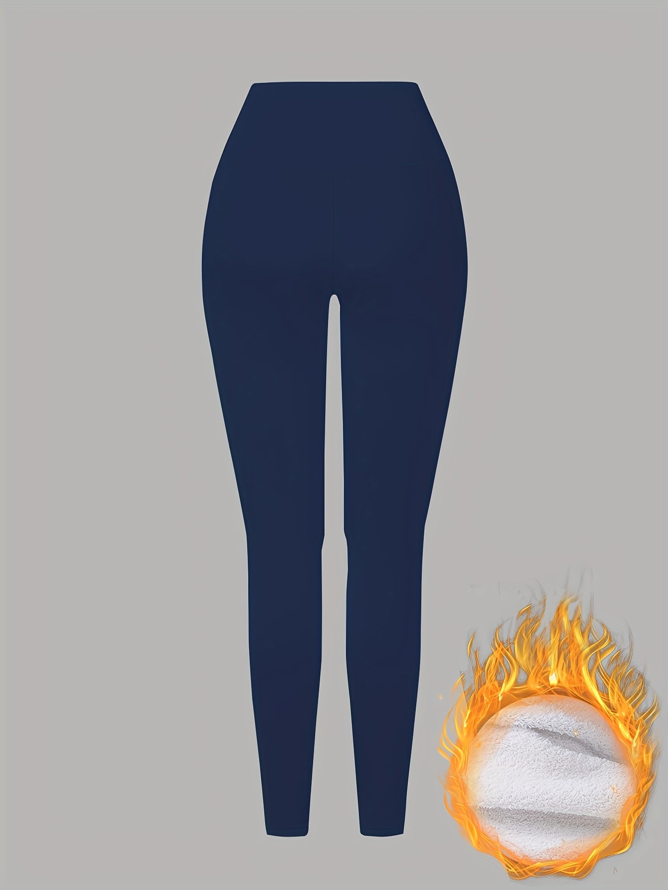Damen Thermo-Leggings mit dickem Fleece-Futter und hohem Bund – Winterwärme, dehnbarer Skinny-Fit, einfarbig, lange Länge, perfekt für Freizeit- oder Outdoor-Aktivitäten