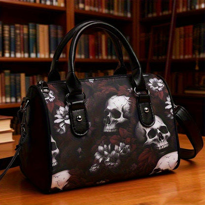 Eine stilvolle Schultertasche von Perfect Lily für Frauen im Totenkopf-Design, mit einem geräumigen und minimalistischen Design, aus Nylon gefertigt,