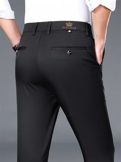 3er-Pack hoch elastische Herren-Business-Casual-Hosen, ganzjährige Tragbarkeit, knitterfrei – kein Bügeln erforderlich, professioneller Stil, klassisches Design, hochwertige Verarbeitung, maschinenwaschbar