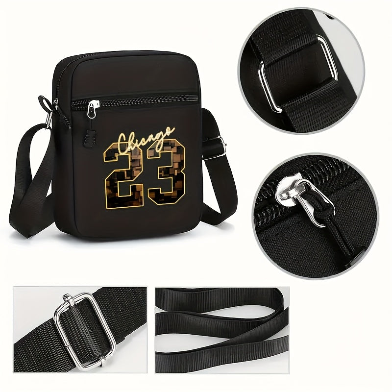 2-teiliges Set: Chicago 23 Golden Print Baseballcap & Crossbody-Tasche