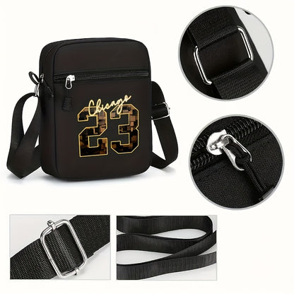 2-teiliges Set: Chicago 23 Golden Print Baseballcap & Crossbody-Tasche