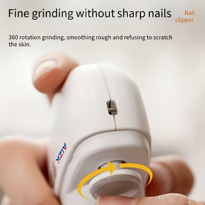 2-in-1 Elektrischer Nagelknipser und Polierer mit LED-Licht, Anti-Quetsch-Sicherheitsfunktion, Polier- und Schleiffunktionen, USB-Aufladung, Multifunktionales Maniküre-Werkzeug