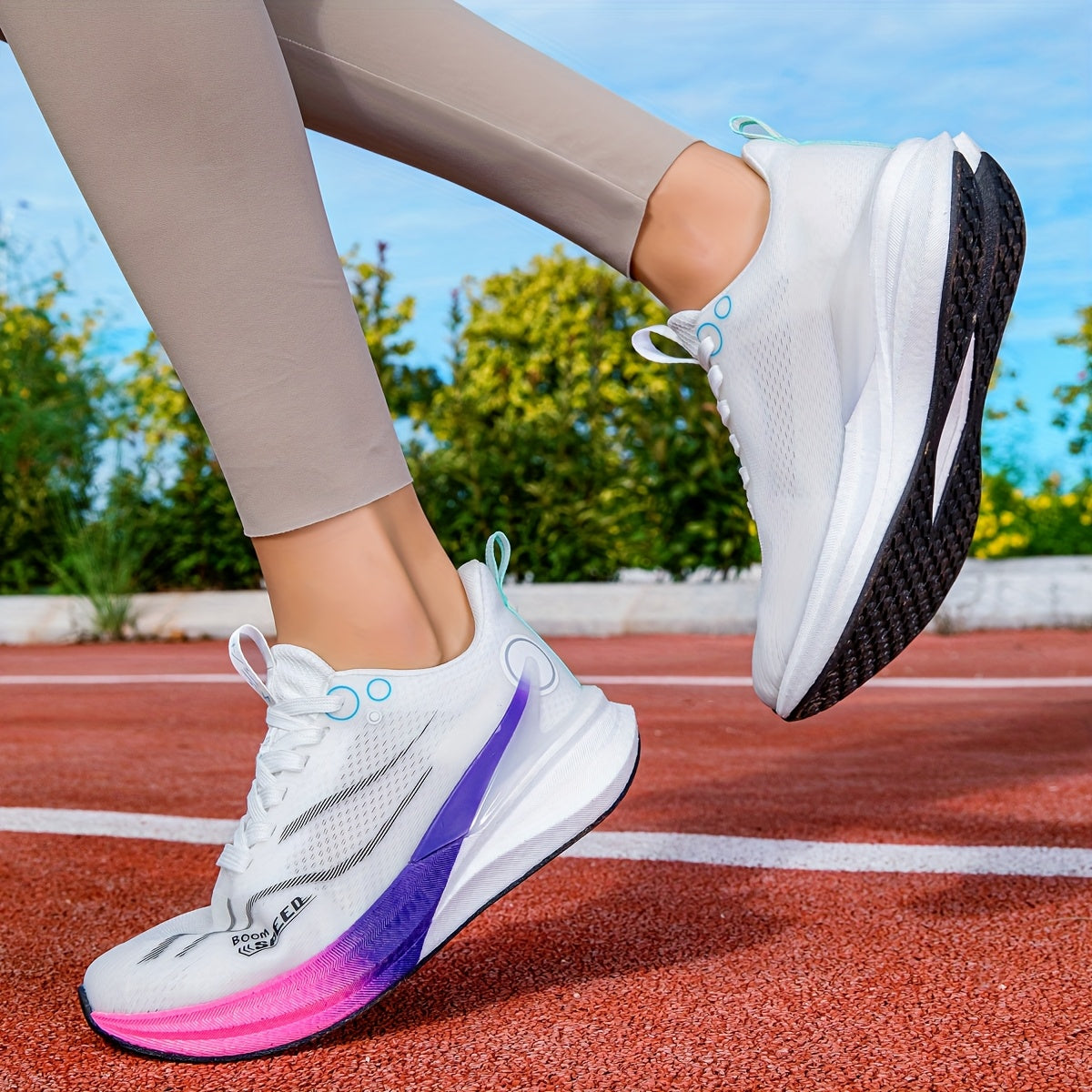 Damen-Casual-Schuhe mit atmungsaktiven Obermaterialien, leicht, bequem und verschleißfeste Carbonsohlen. Geeignet für den Alltag und Outdoor-Aktivitäten, Damenschuhe, Sneaker