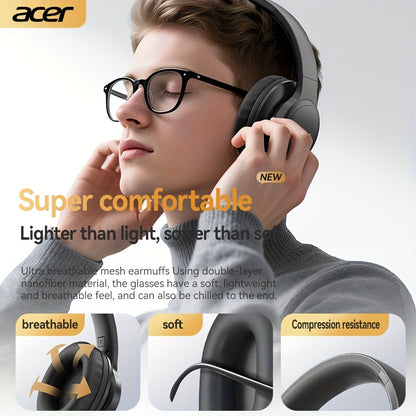 Aufgerüstete kabellose Over-Ear-Kopfhörer mit bassverstärktem Sound, leichtem klappbarem Design und integriertem Mikrofon. Inklusive 3,5-mm-Audiokabel