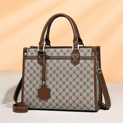 3-piece set for women: luxury tote, wallet &amp; handbag – designer bag collection with large capacity in grey/dark brown/white | Versatile bags for everyday use &amp; special occasions, elegant women's handbags, small women's wallet