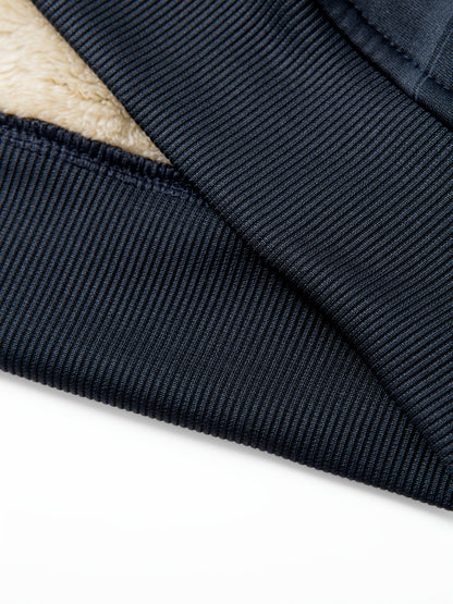 Herren Plus-Size Winterjacke – Dick gefütterter Mantel mit Kapuze und durchgehendem Reißverschluss, (verfügbar in Schwarz,Navy, Braun)