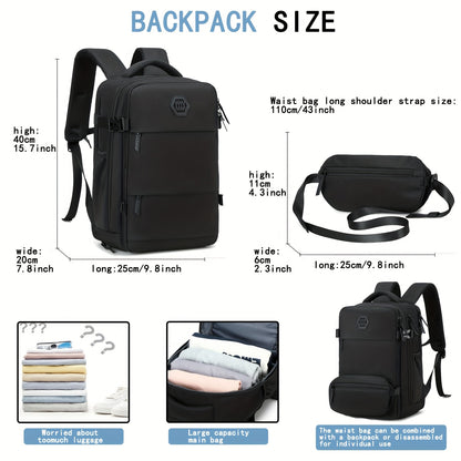 Reiserucksack, TSA-zugelassene Handgepäck-Tasche mit Schuhfach für Frauen und Männer, 15,3-Zoll-Laptop-Reisetasche für Arbeit und Pendler