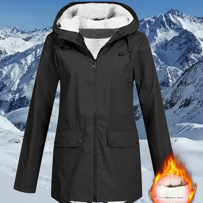 Damen Jacke , Herbst/Winter mit Kapuze, Grosse Größen