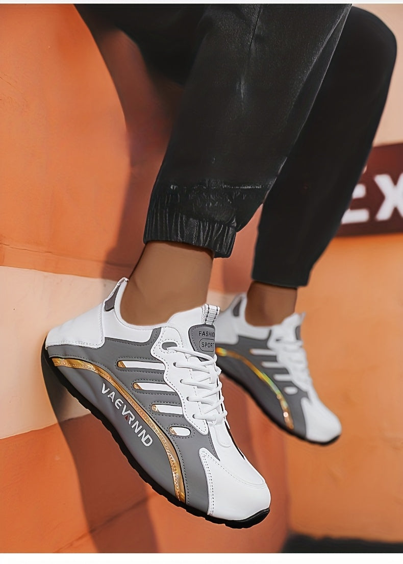 Herren Freizeitsneaker - Low-Top-Schnürschuhe mit atmungsaktivem Obermaterial, gepolstertem Komfort und langlebiger Profilsohle